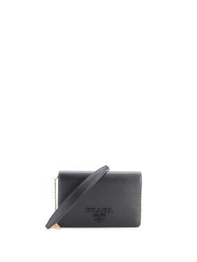 Prada Monochrome Wallet On Chain #335095P13B